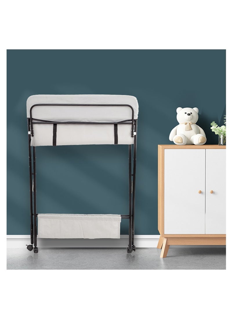 SAPU - Portable Baby Changing Table, Diaper Changing Table Dresser Changing Station for Infant, Diaper Changing Table Pad, Mobile Nursery Organizer for Newborn With wheels, height can be adjusted in three st - Image 1