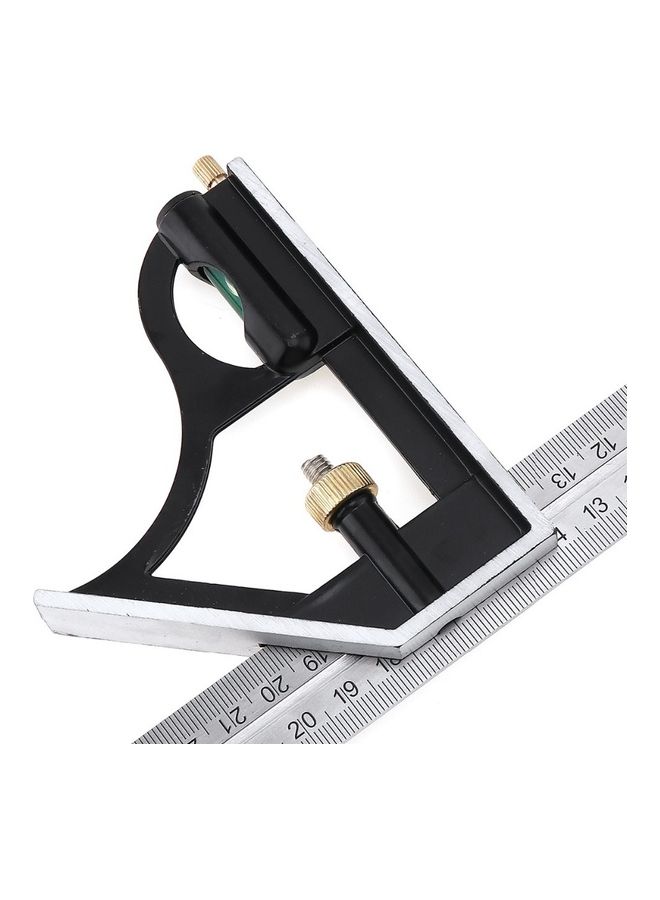 مسطرة مركبة بزاوية مربعة، مقاس 300 مم. أسود/فضي 32.00X5.00X11.00سم - Image 3