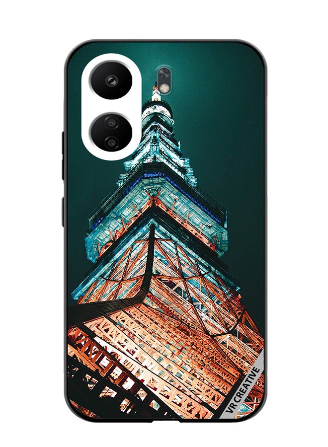VR CREATIVE Protective Case Cover For Xiaomi Redmi 13C Tokyo Tower Design Multicolour - Image 1