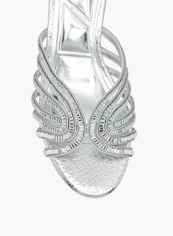 Celeste Women's Embellished Slip-On Sandals with Block Heel
