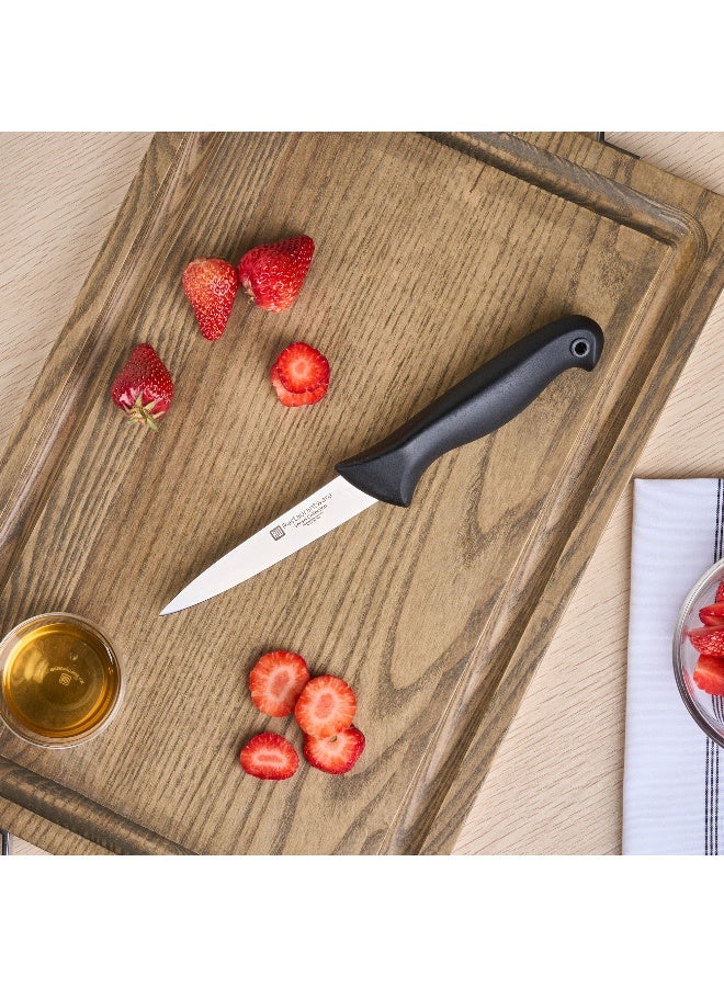 Restaurantware Sensei 3.5 Inch Paring Knife, 1 With Colored Coded Pins Kitchen Knife - High-Carbon, Stain-Resistant, Black German Steel Peeling Knife, Ergonomic Handle, For Meats, Vegetables, Fruits - Image 3