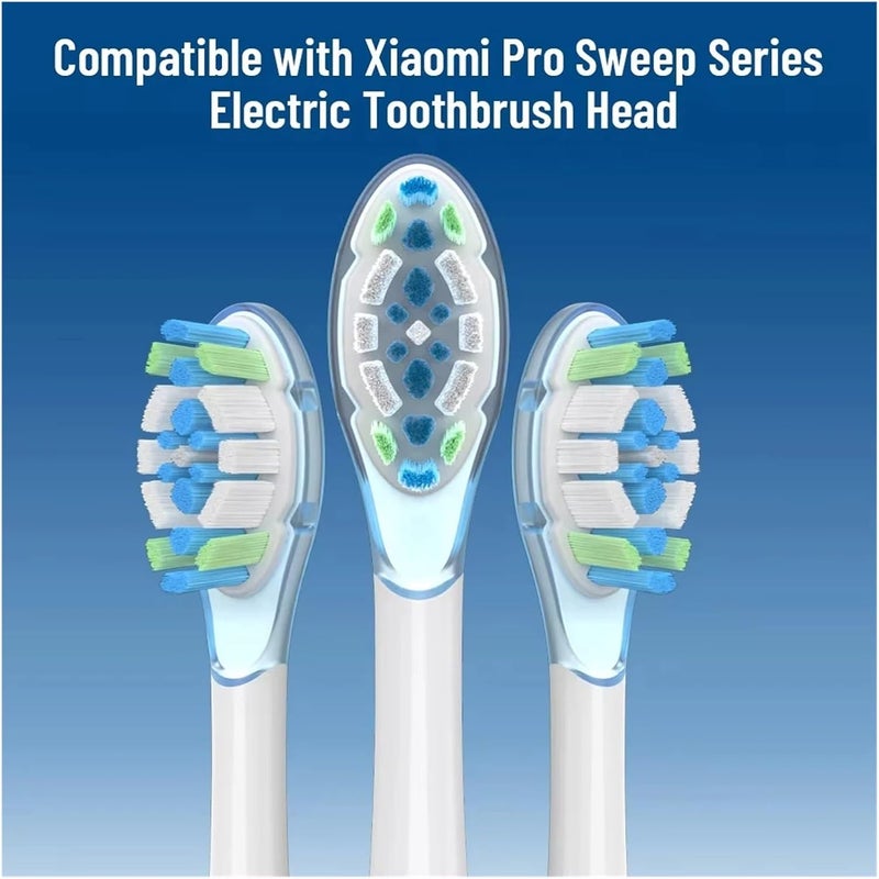 متوافق مع فرشاة أسنان كهربائية Xiaomi Mijia Sonic Sweep Cushioned Care Pro، رأس الفرشاة Mes609/610، عبوة مغلقة، فوهة الشعيرات (اللون الأزرق السماوي). - Image 5