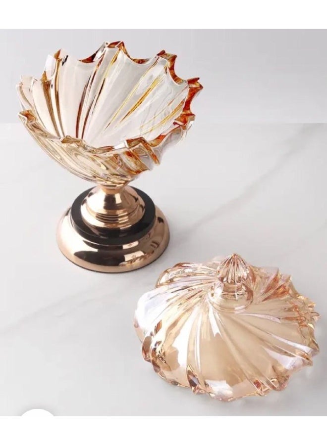 Glass Bonbonnière Length: 28 cm Diameter: 18 cm - Image 3
