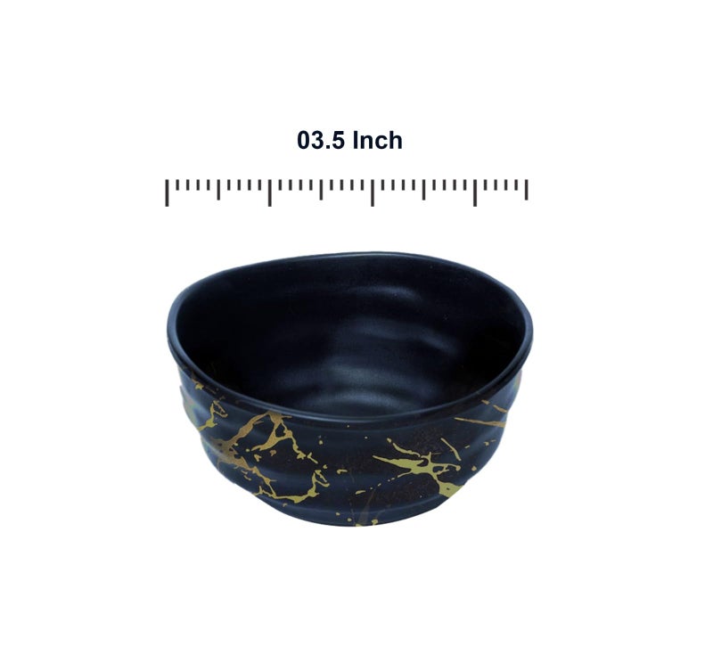 Urmila Plastic Elegant, Unabreakable & Stainless Melamine Dinner Set of 18 (Black Gold) - Image 4
