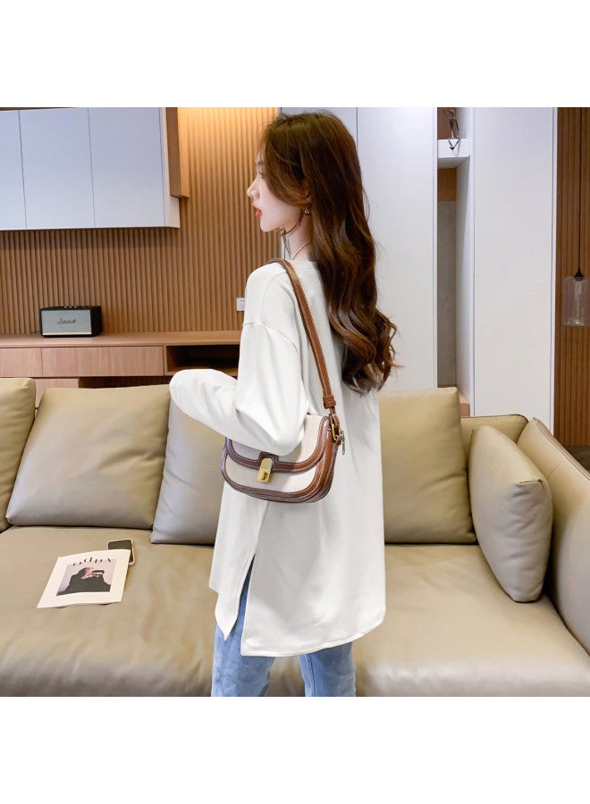 Jeanswest Autumn Fashion Solid Color Basic Mid-Length Women'S T-Shirt Warm Fleece-Lined Skin-Friendly Women'S Versatile Casual Long-Sleeve Top - Image 5