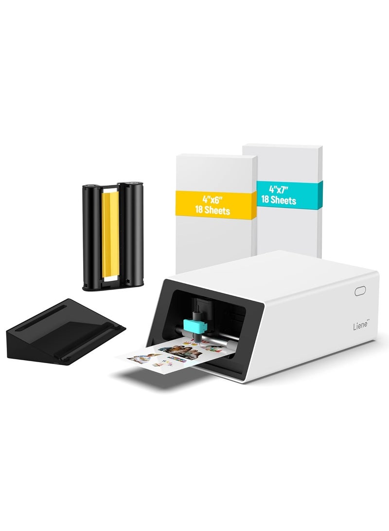 Liene PixCut S1 All-in-One Photo Printer, Sticker Printer and Cutting Machine, Multifunctional and Sticker for Scrapbook and DIY Projects, 300 DPI Dye Sublimation - Image 1