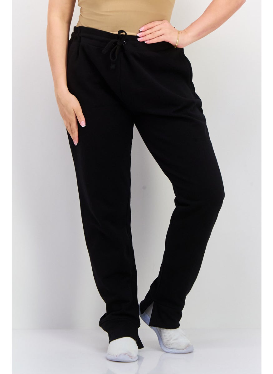 KANGOL Women Sportswear Fit Outdoor Sweatpants, Black  - Image 1