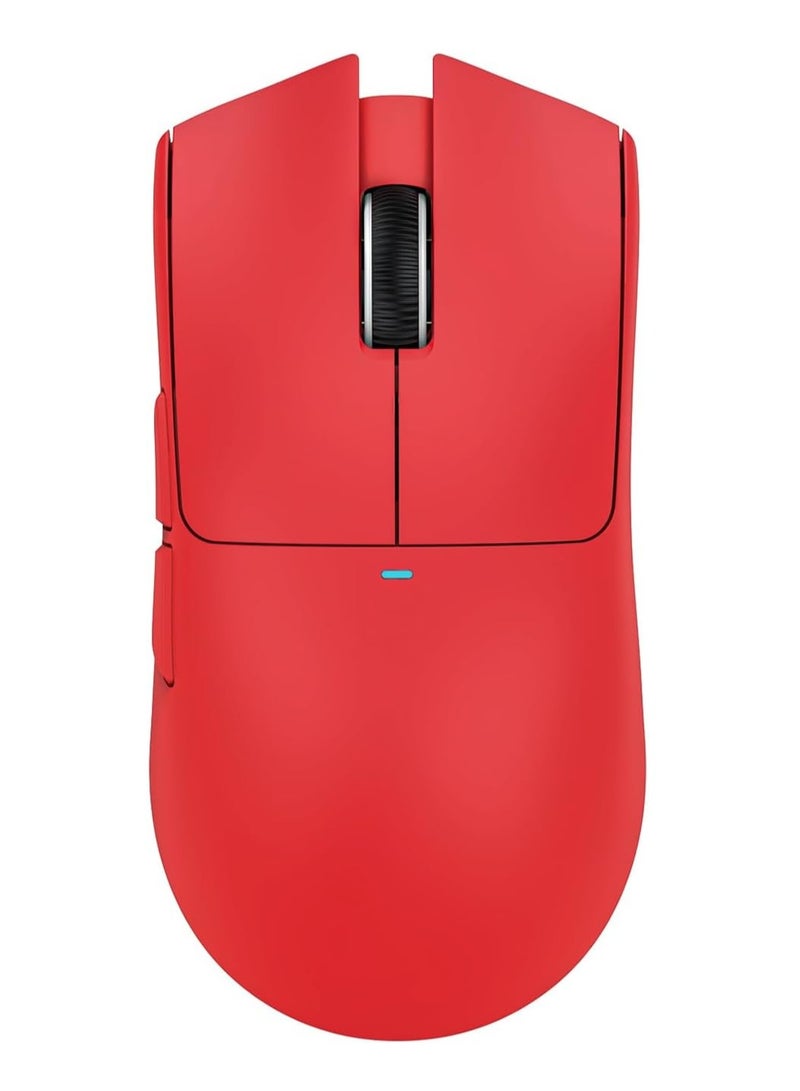 Attack Shark Ultra-light gaming mouse X11 weighing 63g, supports 3 connection modes (USB-C wired, Bluetooth 5.0, 2.4GHz wireless), high-precision PixArt 3311 sensor up to 22000 DPI, one-touch magnetic charging base with customizable RGB lighting, Huano buttons lasting up to 20 million clicks with smooth and fast performance, ergonomic and responsive design for gamers and designers, ideal for PC, Mac and multi tasking - Red  - Image 2