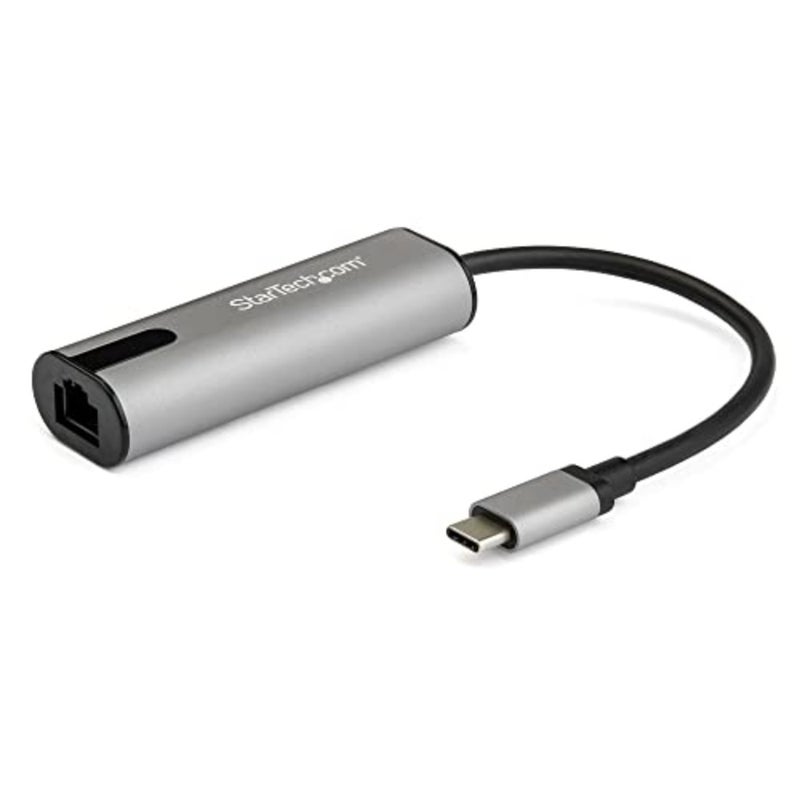 24-Pin USB Type-C to Ethernet Adapter for Desktop/Laptop, Aluminum Alloy, Black, 2.5Gbps High-Speed Network Connectivity - Image 1