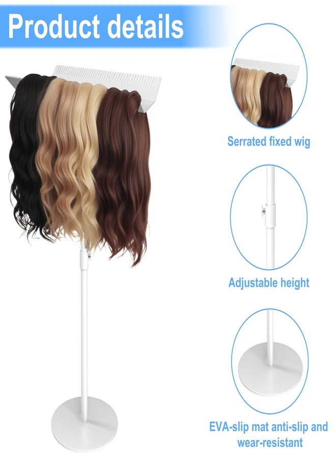 Admeya Braiding Hair Rack, Braid Rack Applied to Clip Hair Extensions, Bangs, Wig Stand Extension Organizer, Hairpiece Organizer Stand for Barber Shop, Extension Holder is Suitable Barbershop, White, 1 Pack - Image 5
