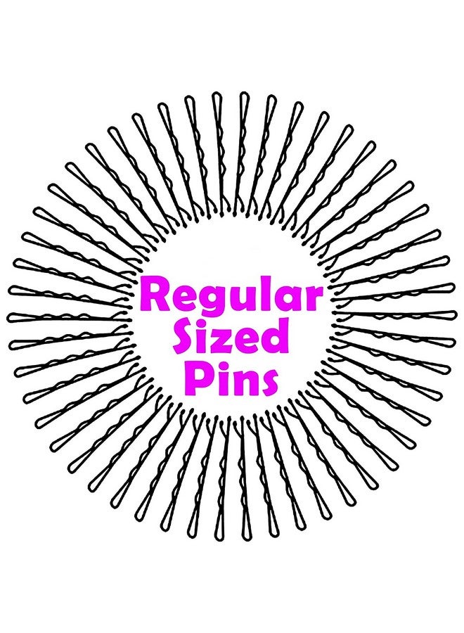 أتش بي هاي بروفايل دبابيس شعر HP HIGH PROFILE سوداء لتصفيف الشعر/دبابيس شعر كعكة للشعر للصالونات والمنزل للنساء والفتيات - مجموعة من 96 قطعة (5 سم) - Image 1