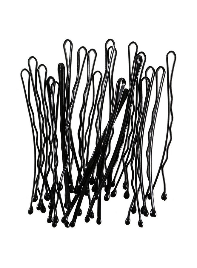 أتش بي هاي بروفايل دبابيس شعر HP HIGH PROFILE سوداء لتصفيف الشعر/دبابيس شعر كعكة للشعر للصالونات والمنزل للنساء والفتيات - مجموعة من 96 قطعة (5 سم) - Image 2