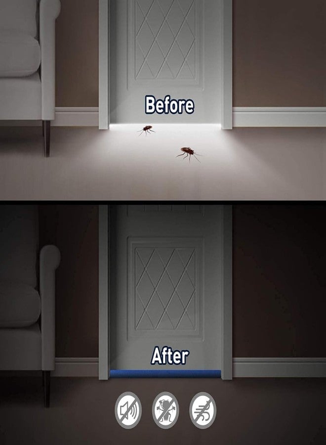 Rebel Find Sound Proof Door Strip | Door Gap Filler Strip for Home | Door Stopper Rubber & Wooden Support | AC Room Door Closer Seal | Anti Insect Rat Guard Door Cover - Image 5