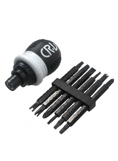 13 in 1 Long Handle Ratchet Screwdriver Set, Mini Extendable Screwdriver, Detachable Multi-Bit Screwdriver and Nut Driver, Labor Saving
