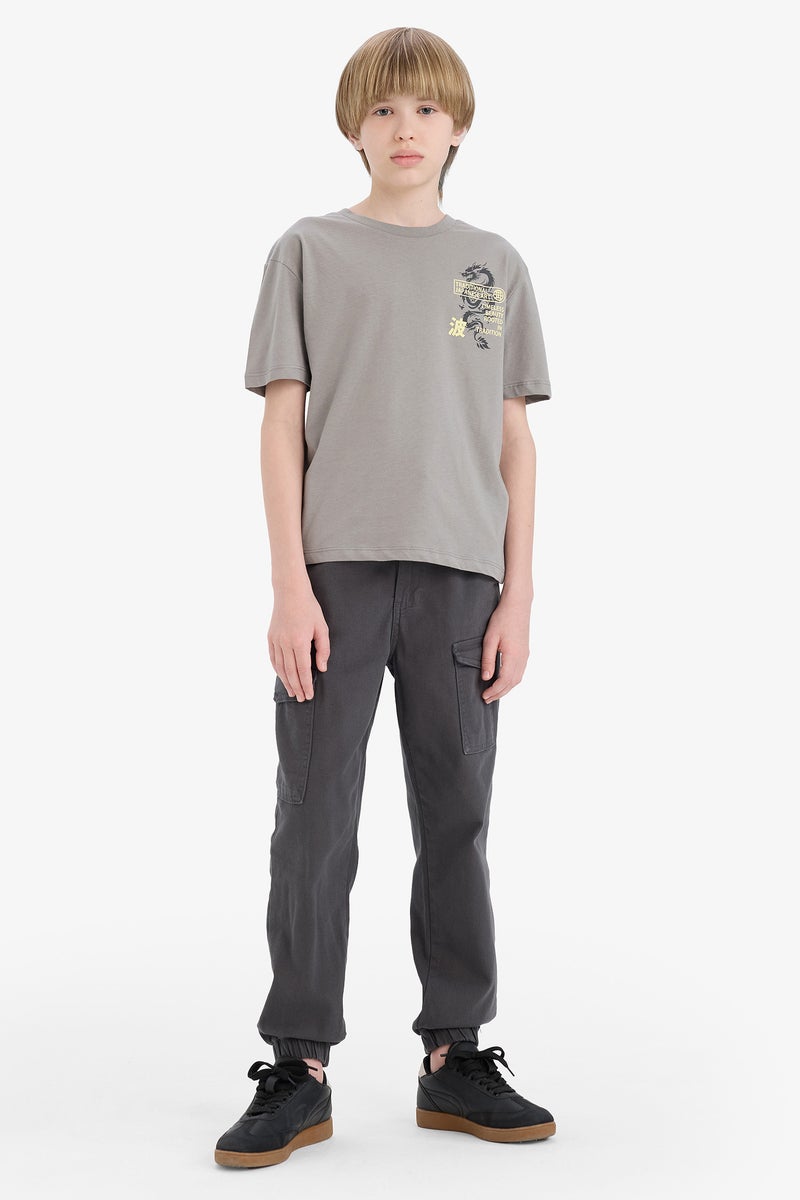 ديفاكتو تيشيرت نص كم قصة عادية برقبة مستديرة - Image 2