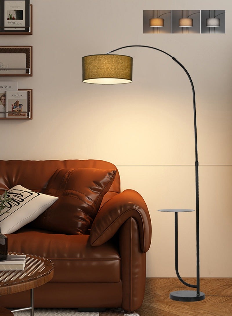 Sharpdo Upgraded version Pure Natural Marble LED Floor Lamp with Shelf 12W 3-color dimming - Image 1