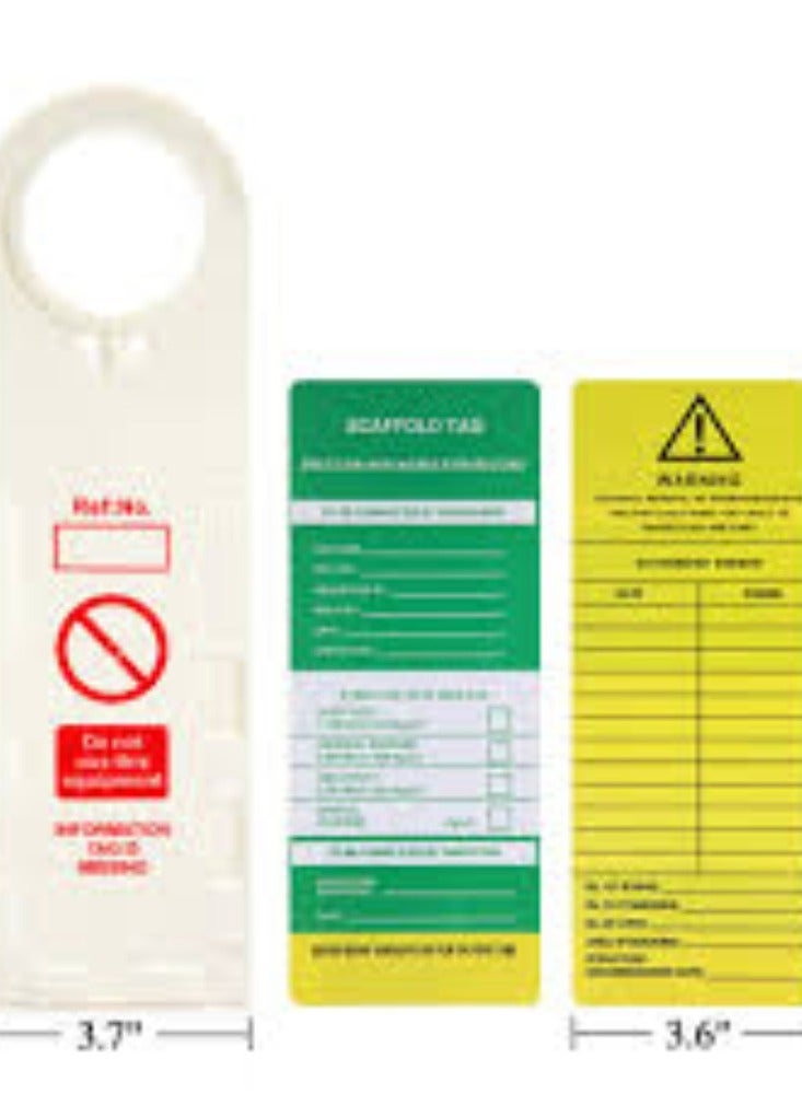 KNP Scaffold Status Holder and Tags (Pack of 1) is a crucial safety tool for construction sites, designed to clearly display the status of scaffolding equipment. - Image 1