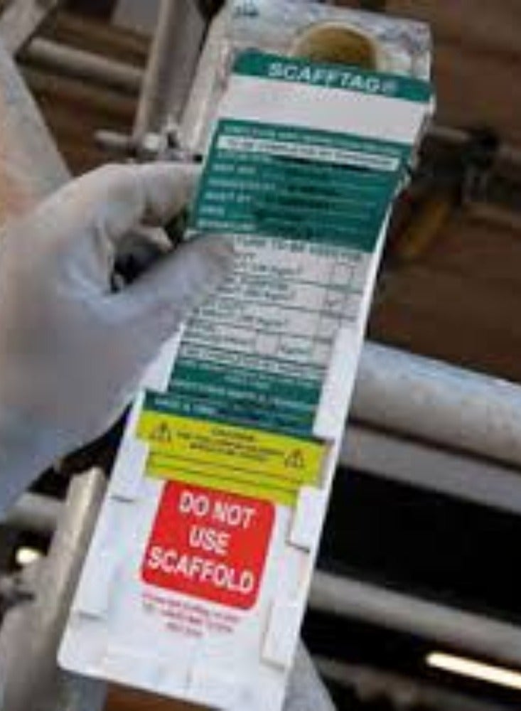 KNP Scaffold Status Holder and Tags (Pack of 1) is a crucial safety tool for construction sites, designed to clearly display the status of scaffolding equipment. - Image 2