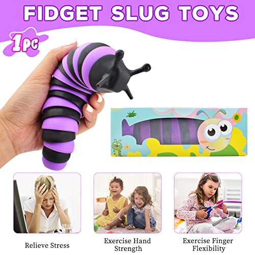 Cevioce Fidget Slug Toy, Sensory Slug Fidget Toy for Kids & Adults, 1 PC Cute Autism Sensory Toys for Autistic Children｜Great Birthday Gift for Girls Boys - Christmas Stocking Stuffers for Toddler - Image 4