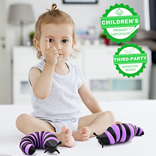 Cevioce Fidget Slug Toy, Sensory Slug Fidget Toy for Kids & Adults, 1 PC Cute Autism Sensory Toys for Autistic Children｜Great Birthday Gift for Girls Boys - Christmas Stocking Stuffers for Toddler - Image 2