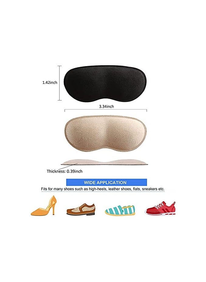 KHAJUL 7 Pairs Heel Grips Liner Cushions Inserts for Loose Shoes, Heel Pads Snugs for Shoe Too Big Men Women, Filler Improved Shoe Fit and Comfort, Prevent Heel Slip and Blister (Apricot/Black) - Image 2
