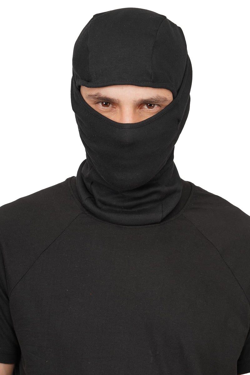PrimeBox Full Mask Under Helmet Full Face Cover For Bikers Black Color Biker Mask set of 1pcs - Image 1