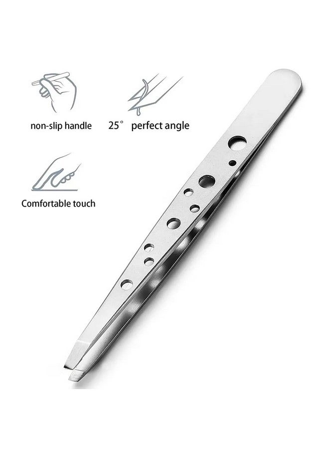 KIRA Professional Tweezer For Eyebrow Shaping, Ingrown Hair Removal, Eyebrow Grooming, First Aid, And Nose Hair Removal (Tweezer With Hole) (Black) - Image 4