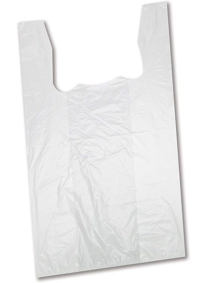 Treprof Disposable White Plastic Bag With Handle 30*40  20 Bags