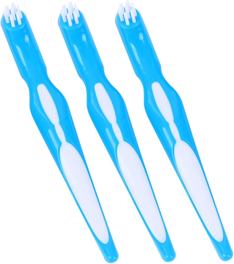 Double Sided Denture Toothbrush 6 Pack Soft Bristle For False Teeth And Retainer Care - Image 1