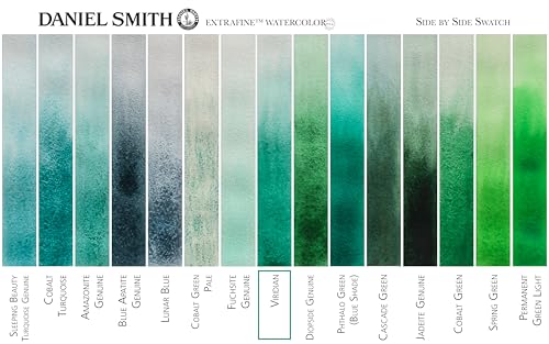 Daniel Smith, Viridian Extra Fine Watercolor 15ml Paint Tube, 5 Fl Oz (284600112) - Image 4