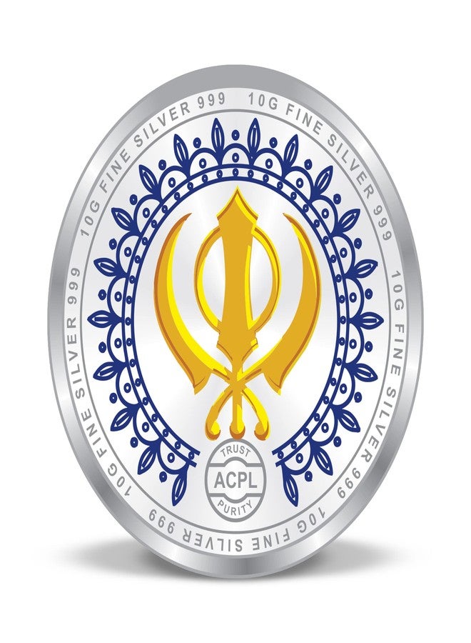 ACPL Precious Moments BIS Hallmarked 10 gram 999 Pure Silver Coin Guru Gobind Singh Colorful Design - Image 2