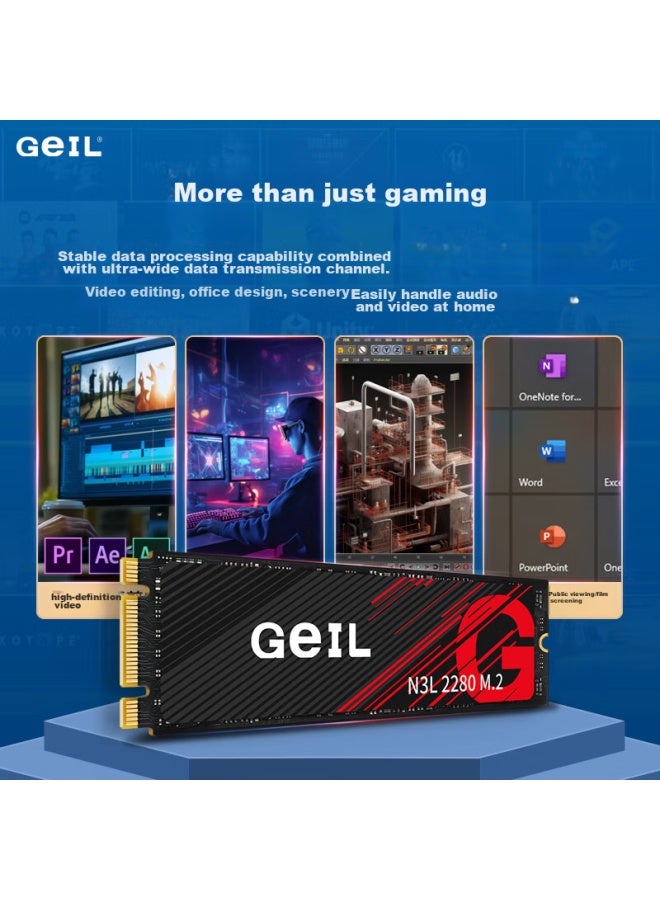 Geil 256gb Ssd Solid State Drive, M.2 Sata Protocol, 2280 Ngff, For Desktop And Laptop, High-speed 500mb/s, N3l Series - Image 5