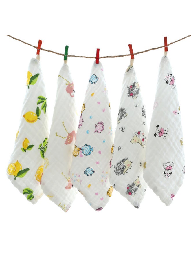 Saliva High-density Six-layer Gauze Pure Cotton Square Towel Baby Soft Absorbent Towel Small Towel