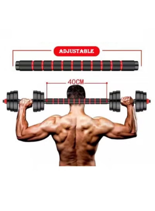 GTSOL Adjustable Dumbbell Set (Up to 10 kg) – Compact Home Gym Weights with Non-Slip Handles & Barbell Bars – Strength Training Equipment for Men & Women - Image 4