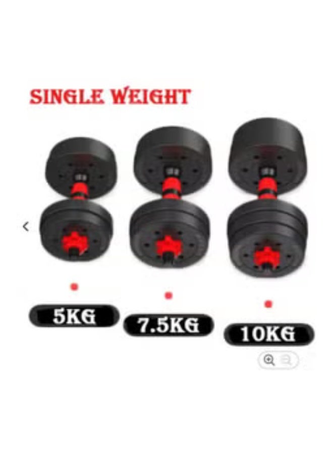 GTSOL Adjustable Dumbbell Set (Up to 10 kg) – Compact Home Gym Weights with Non-Slip Handles & Barbell Bars – Strength Training Equipment for Men & Women - Image 3