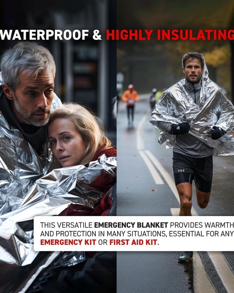 TYAGY Emergency Thermal Blanket, 140 x 210 cm, Mylar Film, Survival Gear for Outdoor Camping, Trekking (Pack of 4 Pcs) - Image 4