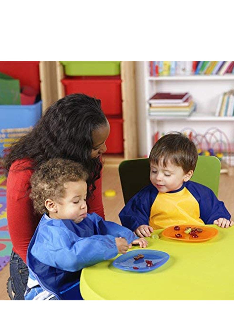SYOSI - Kids Painting Aprons Children's Fabric Art Smock for Cooking, Baking, and Crafts, Kids Art Smocks, Kids Aprons for Painting Long Sleeve and 3 Pockets for Age 3 8, M - Image 1