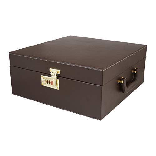 Anything & Everything Portable Bar Set | Portable Leatherette Bar Set | Wine Case | Whisky Case | Portable Bar Accessories Set (Holds 01 Bottle & 04 Whisky Glasses) (Brown & Beige) - Image 5