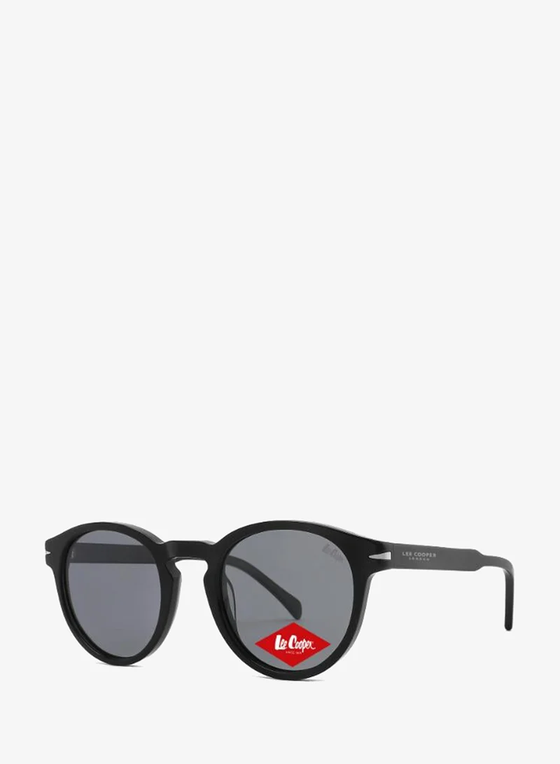 Polarized Sunglasses Black Frame Grey Mirror Lens 50mm  - LCW10757C1
