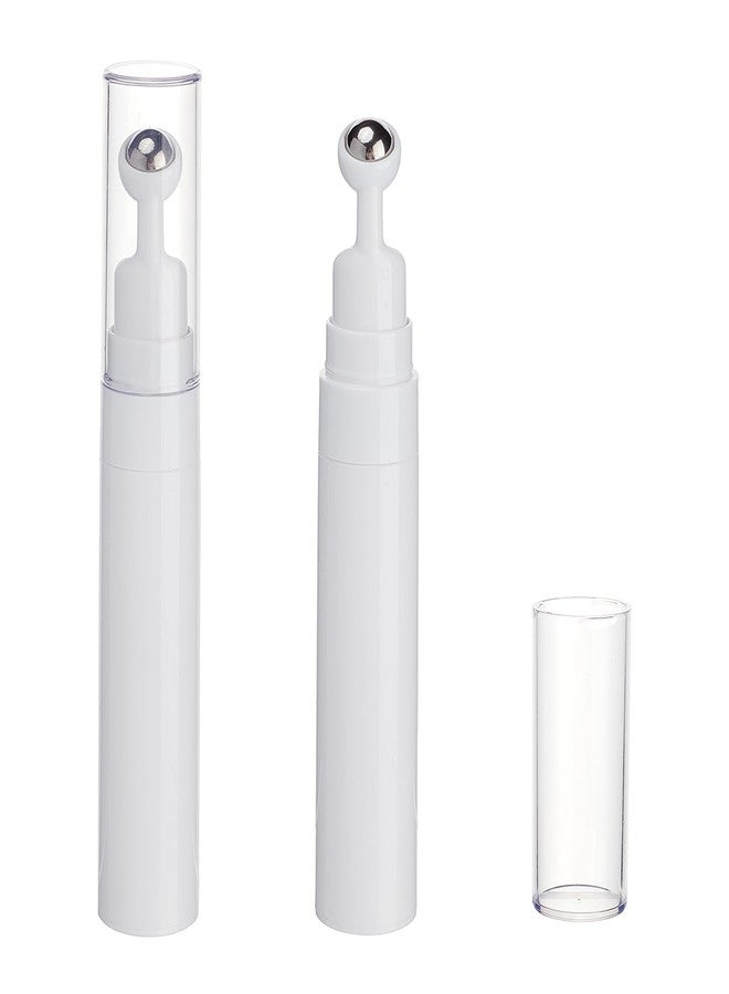 NICENEEDED 2Pcs 15ml Eye Creams Roller Bottle, Refillable Eye Cream Applicator, White Portable Dispensing Bottle - Image 1