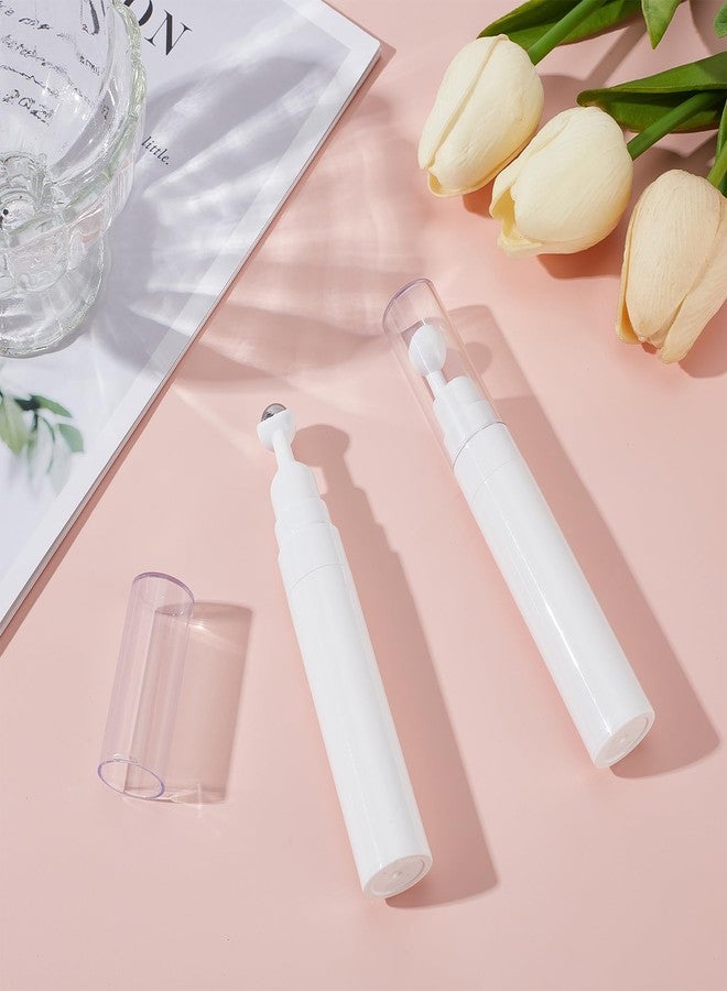 NICENEEDED 2Pcs 15ml Eye Creams Roller Bottle, Refillable Eye Cream Applicator, White Portable Dispensing Bottle - Image 2