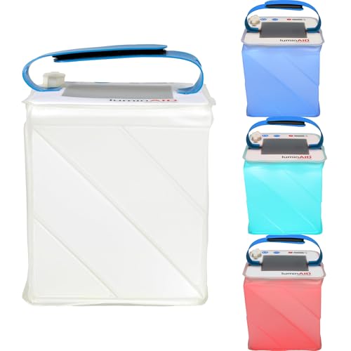 LuminAID Nova Colors Solar Camping Lantern - Twist-to-Inflate LED Lamp with 8 Color Modes Perfect for Camping, Hiking, Travel and More - Emergency Light for Power Outages, Hurricane, Survival Kits - Image 1