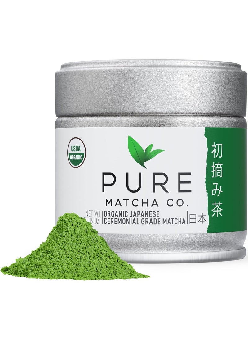 Pure Matcha Co | Premium Organic Ceremonial Grade Matcha Green Tea Powder | Authentic Japanese Origin | Sugar Free | 30g, 1.06oz - Image 1