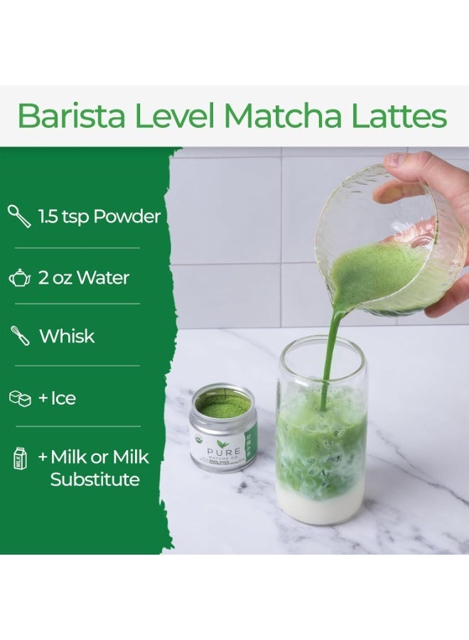 Pure Matcha Co | Premium Organic Ceremonial Grade Matcha Green Tea Powder | Authentic Japanese Origin | Sugar Free | 30g, 1.06oz - Image 4
