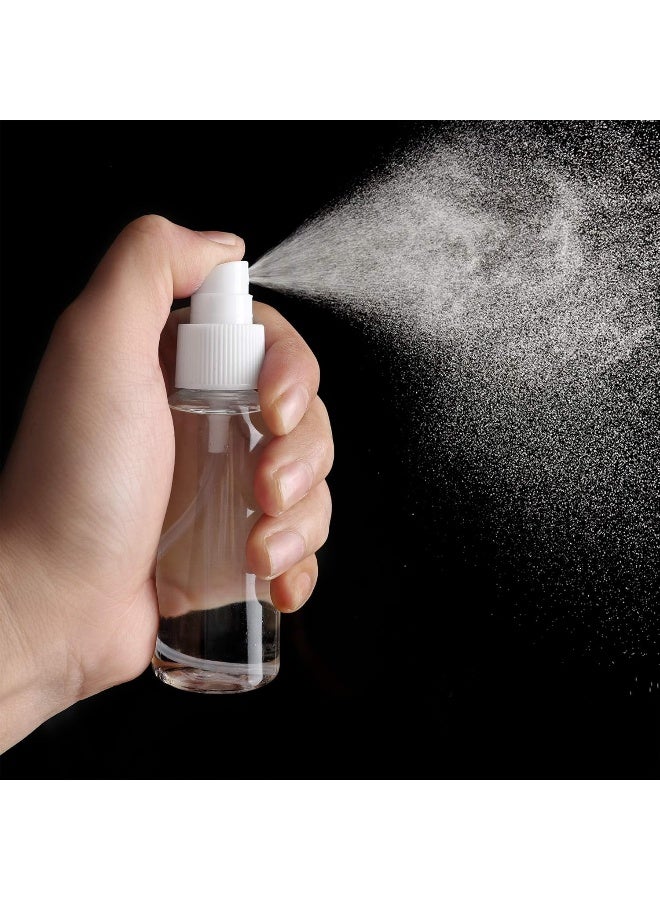 MOMENT 6Pack Plastic Spray Bottles, 2Oz/50Ml Plastic Spray Clear Empty Fine Mist Plastic Mini Travel Bottle Set Bottles Refillable Liquid Containers, Transparent White  - Image 4