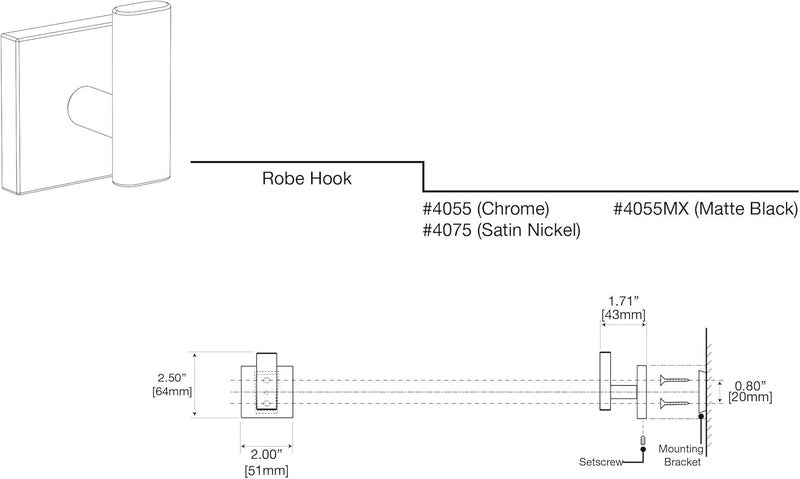 Gatco 4075 Elevate Robe Hook Satin Nickel - Image 5