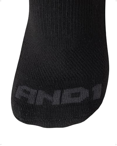 AND1 Mens Low Cut Socks - 12 Pack Performance Stretch Athletic Compression Sock for Men - Sports No Show Socks (6-12.5), Size 6-12.5, Black - Image 5