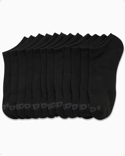 AND1 Mens Low Cut Socks - 12 Pack Performance Stretch Athletic Compression Sock for Men - Sports No Show Socks (6-12.5), Size 6-12.5, Black - Image 3