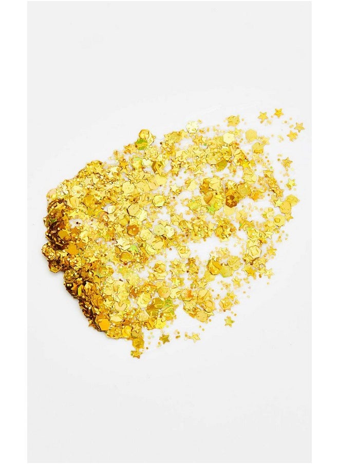 Neva Nude Face And Body Glitter Keychain - Chunky Glitter In Aloe For Festivals, Raves, And More | Cosmetic Grade | Super Sparkly (24 Karat Gold Holographic Glitz Grenade)  - Image 2
