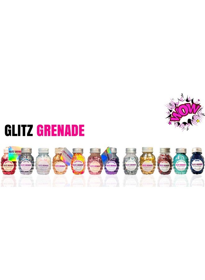 Neva Nude Face And Body Glitter Keychain - Chunky Glitter In Aloe For Festivals, Raves, And More | Cosmetic Grade | Super Sparkly (24 Karat Gold Holographic Glitz Grenade)  - Image 3